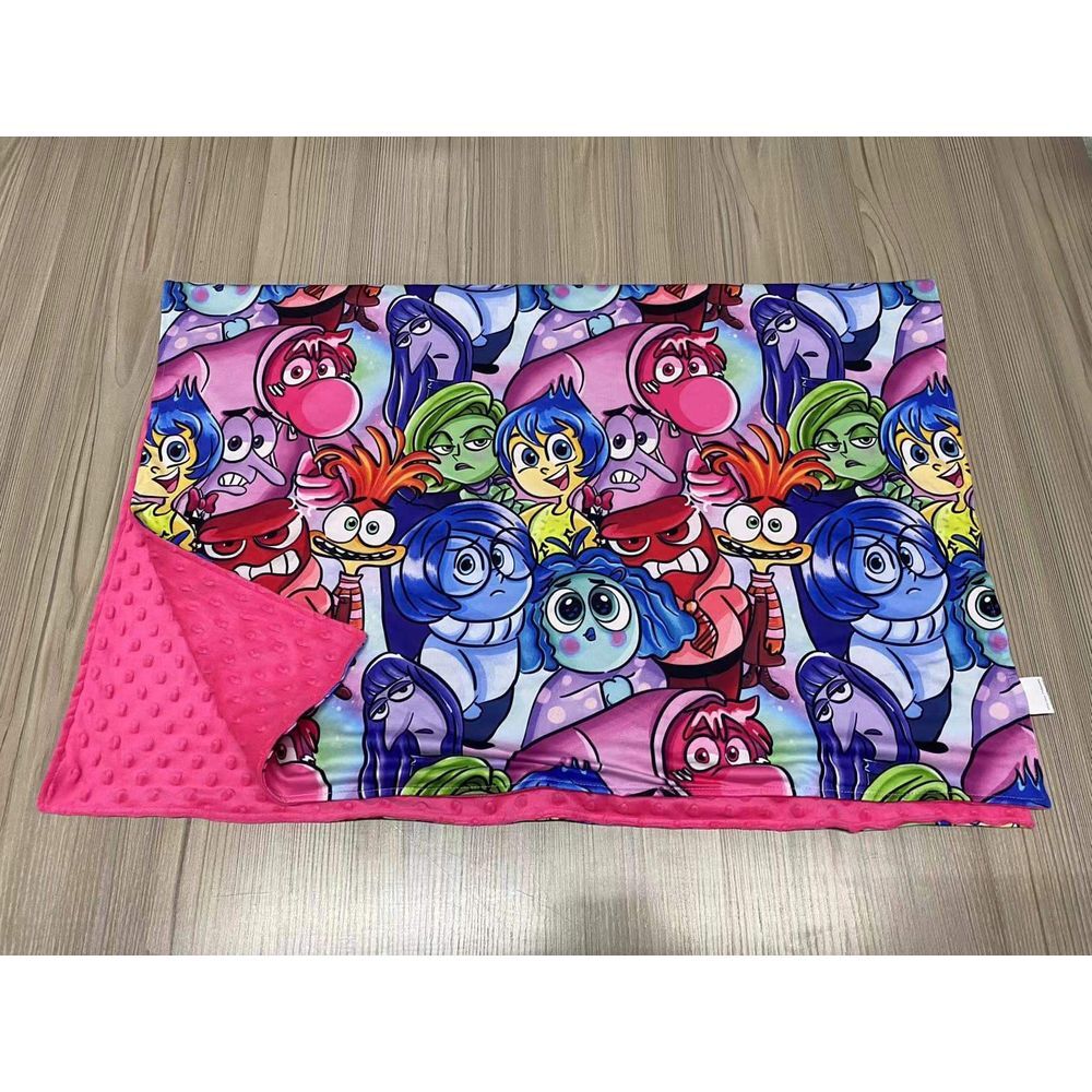 Inside Out Characters Kids Minky Blanket